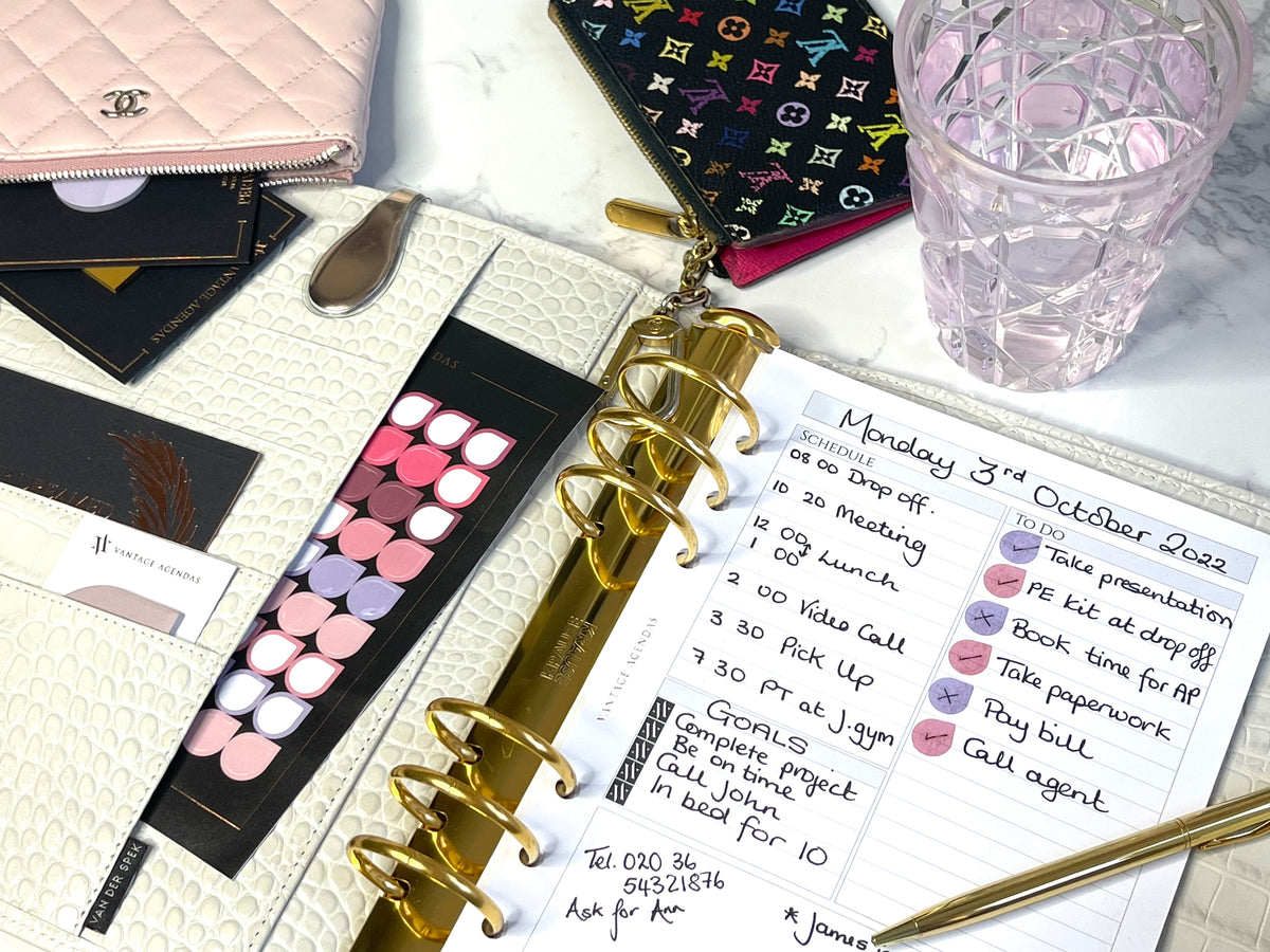 Louis Vuitton MM Notes Inserts - Gold or Rose Gold Foiled – Vantage Agendas