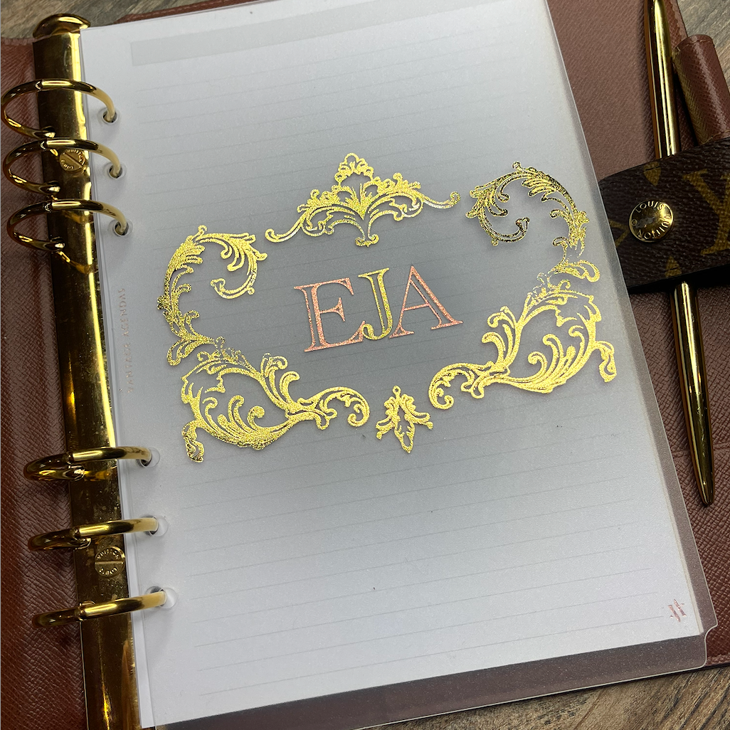 French Frame Bottom Tab Divider- Gold Frosted A5