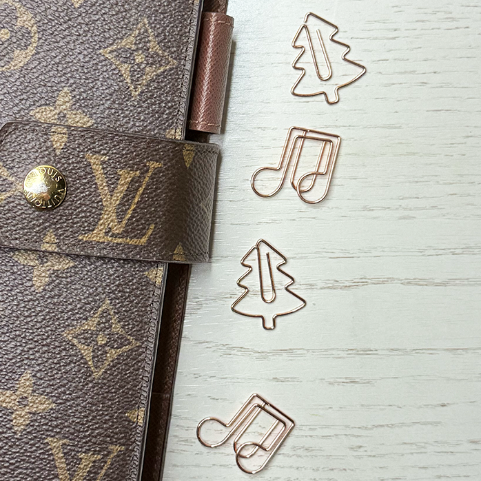 Christmas Rose Gold Paper Clip Set