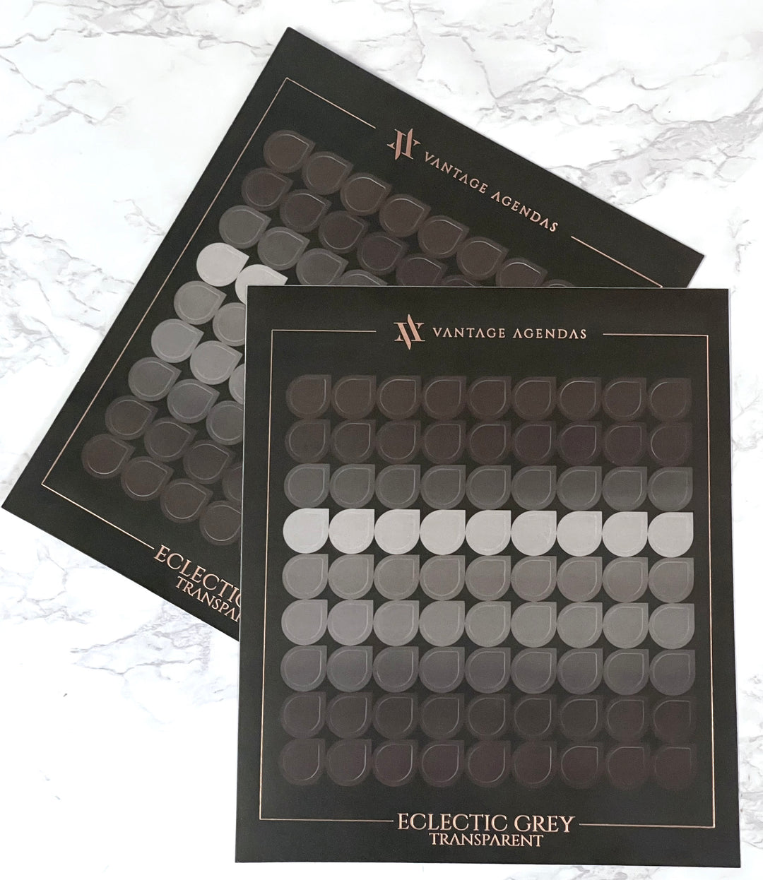 Eclectic Grey - Transparent -Tear Drop Stickers