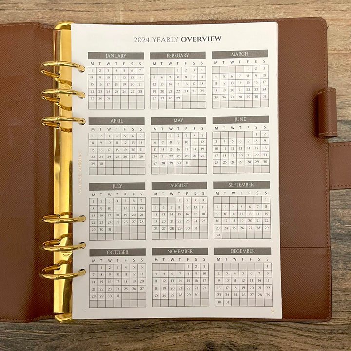 2024 Daily Dated Planner Inserts