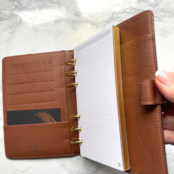 Notes Inserts - Gold or Rose Gold Foiled- Suitable for MM LV / Personal Sized Agendas