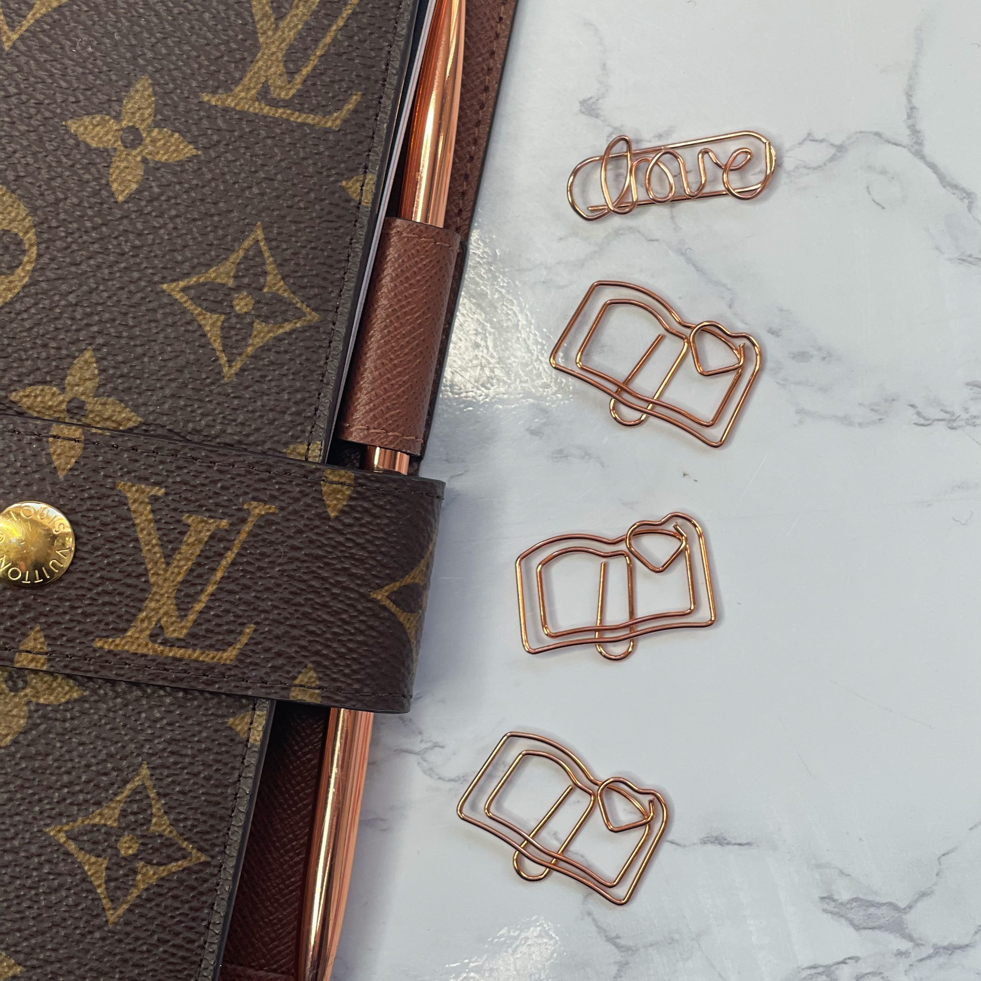 Louis Vuitton MM Notes Inserts - Gold or Rose Gold Foiled