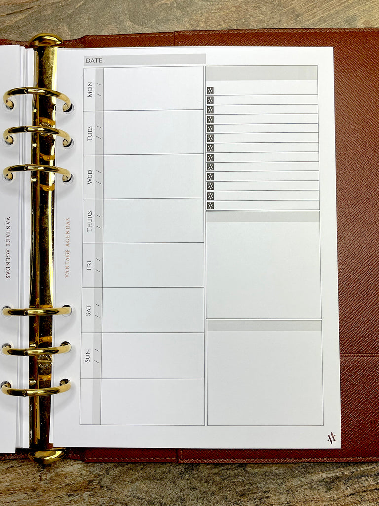 Louis Vuitton MM Notes Inserts - Gold or Rose Gold Foiled – Vantage Agendas